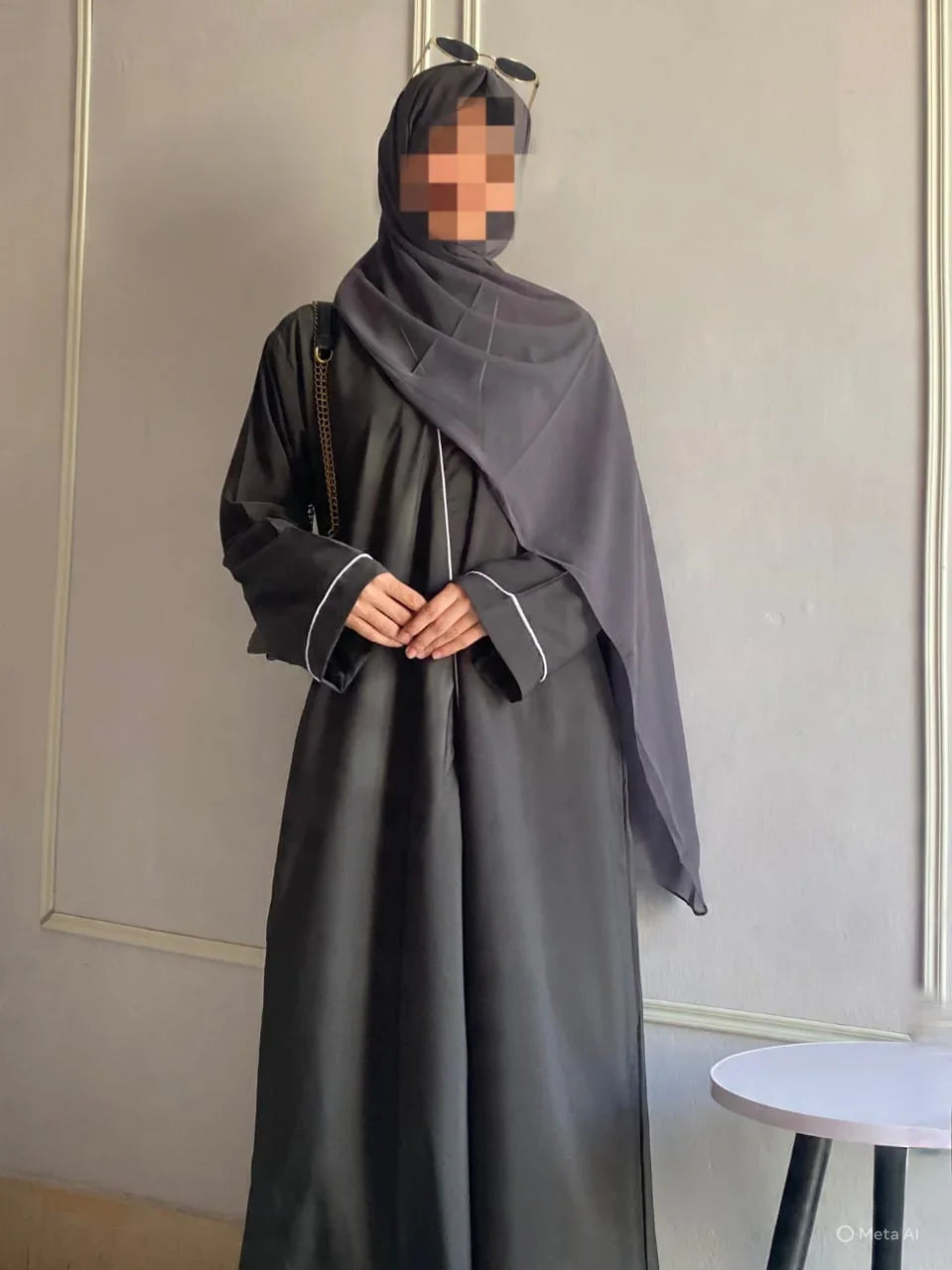 Front Open Pippin Abaya