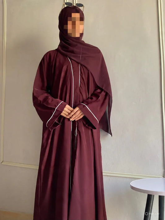 Front Open Pippin Abaya